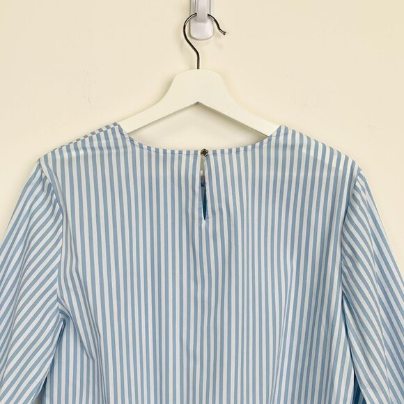 NWT Calvin Klein Striped Tie-Cuff Poplin Top Size M - Picture 13 of 15